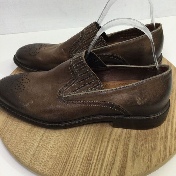 Johnston Murphy J & M Leather Wingtip Loafers Shoes Brown Size 8.5M main image 9